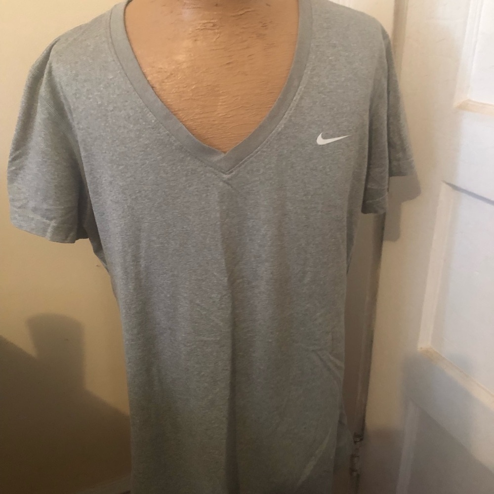 Nike Gray V-Neck T-Shirt